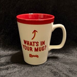 Kahlúa Advertising Red and White Ceramic Coffee Cup  Mug